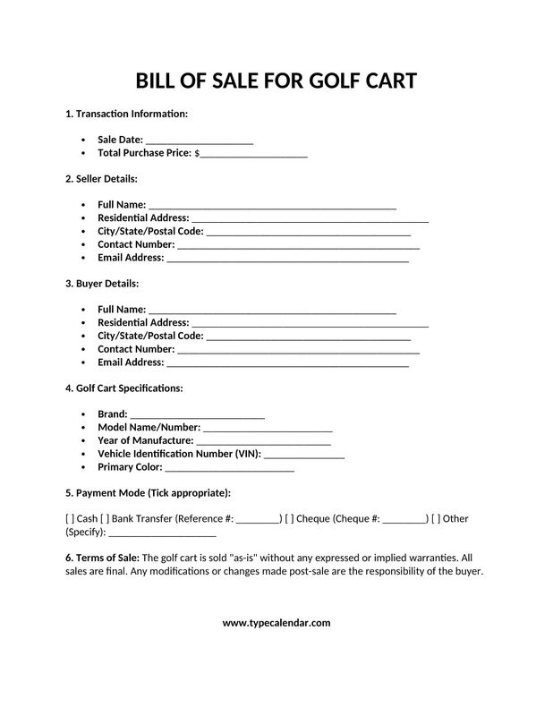 What Is a Golf Cart Proof Of Purchase?